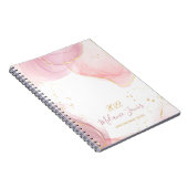 水彩バラ金ゴールドグリッターアポイントメント本2022 ノートブック (右側)