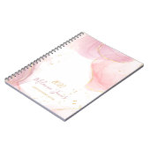 水彩バラ金ゴールドグリッターアポイントメント本2022 ノートブック (左側)