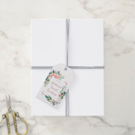 水彩バラ金ゴールドピンクグリッターSweet sixteen ギフトタグ