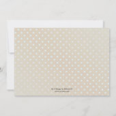 水彩バラ金ゴールドベビー写真の発表 案内状 (裏面)