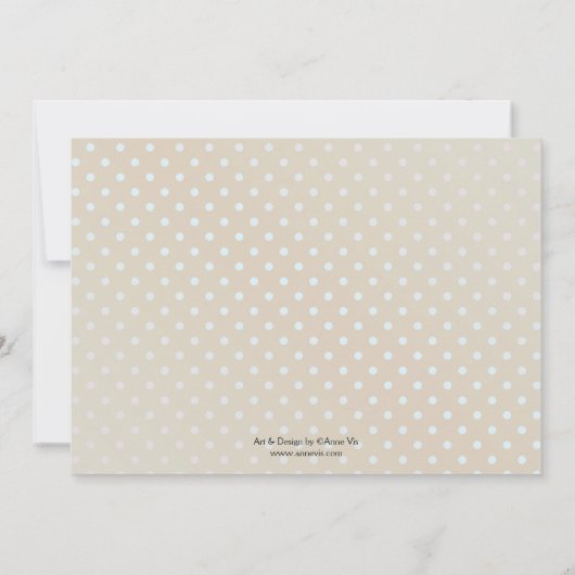 水彩バラ金ゴールドベビー写真の発表 案内状 (裏面)