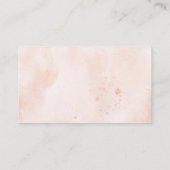 水彩バラ金ゴールド赤面ピンクガールおむつラッフル エンクロージャーカード (裏面)