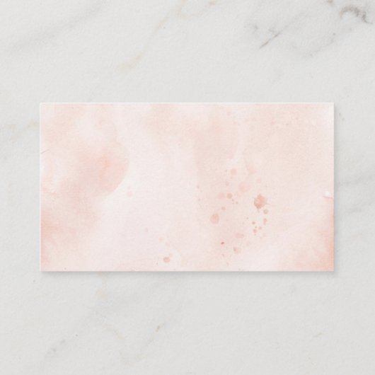 水彩バラ金ゴールド赤面ピンクガールおむつラッフル エンクロージャーカード (裏面)