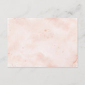 水彩バラ金ゴールド赤面ピンクブックスベビーガールen エンクロージャーカード (裏面)