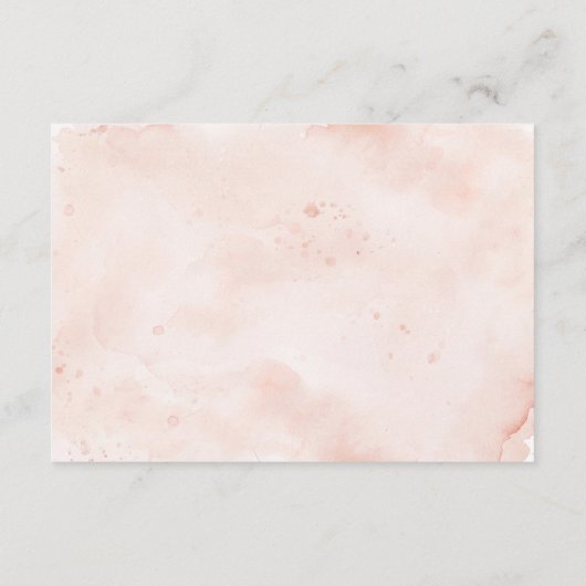 水彩バラ金ゴールド赤面ピンクブックスベビーガールen エンクロージャーカード (裏面)