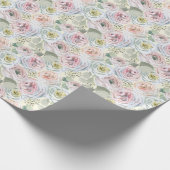 水彩バラ黄 ラッピングペーパー (角)