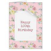 水彩バラ100誕生日 (正面)