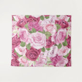 水彩バラ10 タペストリー (正面(横))