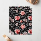 水彩バラ15 ノートカード (正面/裏面インサイチュ)