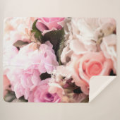 水彩バラ25 シェルパブランケット (正面(横))