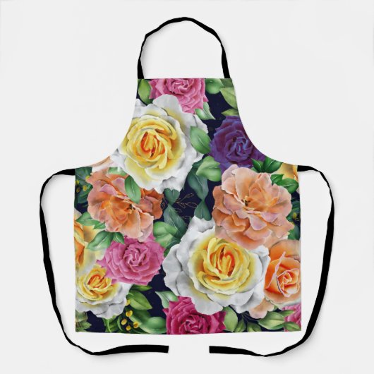 水彩バラ29 エプロン (正面)