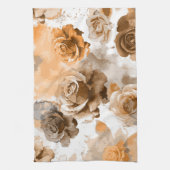 水彩バラ2 キッチンタオル (縦)