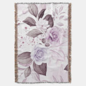水彩バラ2 スローブランケット (正面縦)