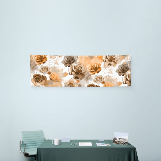 水彩バラ2 横断幕 (トレードショー)