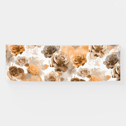 水彩バラ2 横断幕 (横)