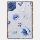 水彩バラ31 スローブランケット (正面縦)