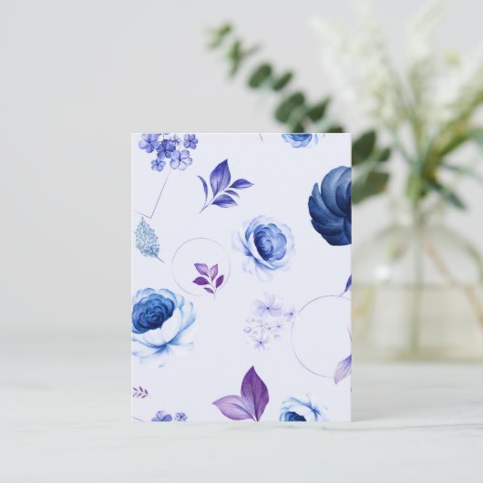 水彩バラ31 ポストカード (スタンド正面)