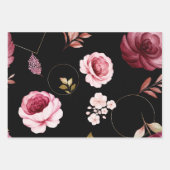 水彩バラ32 ラッピングペーパーシート (正面3)