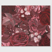 水彩バラ35 ラッピングペーパー (フラット)