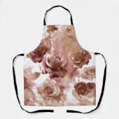 水彩バラ3 エプロン (正面)