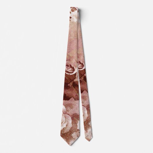 水彩バラ3 ネクタイ (正面)