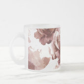 水彩バラ3 フロストグラスマグカップ (左)