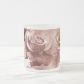 水彩バラ3 フロストグラスマグカップ (中央)