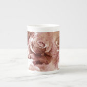 水彩バラ3 ボーンチャイナマグカップ (正面)