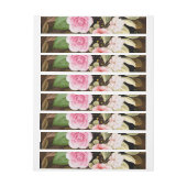 水彩バラ3 ラップアラウンド宛名ラベル (シート)