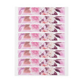 水彩バラ4 ラップアラウンド宛名ラベル (シート)