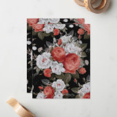 水彩バラ7 ノートカード (正面/裏面インサイチュ)