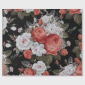 水彩バラ7 ラッピングペーパー (フラット)