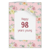 水彩バラ98誕生日 (正面)