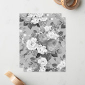 水彩バラ9 ノートカード (正面/裏面インサイチュ)