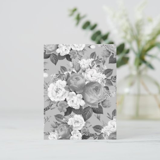 水彩バラ9 ポストカード (スタンド正面)