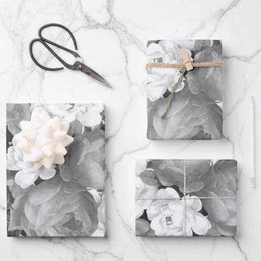 水彩バラ9 ラッピングペーパーシート (正面)