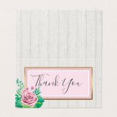 水彩バラ&ウッド素朴コテージサンキュー (外部フラット)
