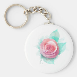 水彩バラ キーホルダー