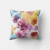 水彩バラ クッション (裏面)