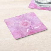 水彩バラ スクエアペーパーコースター (アングル)