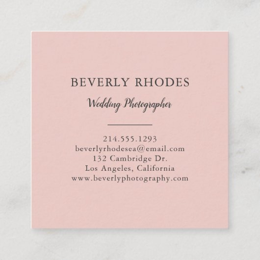 水彩バラ スクエア名刺 (裏面)