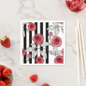 水彩バラ スタンダードカクテルナプキン (インサイチュ)