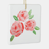 水彩バラ セラミックオーナメント (右)