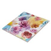 水彩バラ タイル (側面)