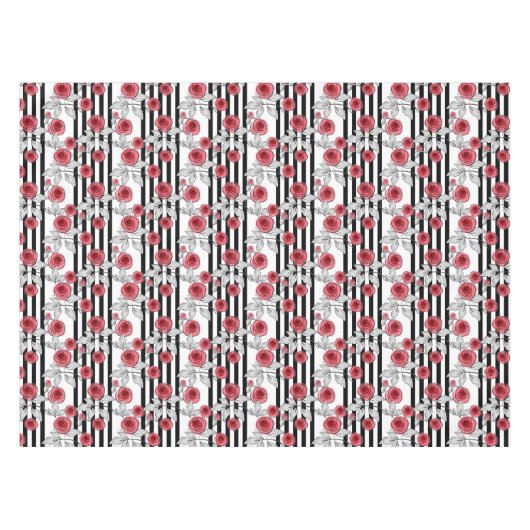 水彩バラ テーブルクロス (正面(横))