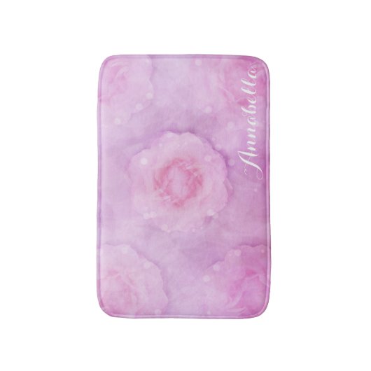 水彩バラ バスマット (正面縦)