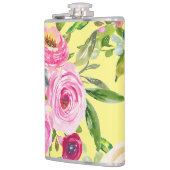 水彩バラ（ピンク）、クリーム（黄色） フラスク (左)