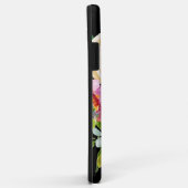 水彩バラ（ピンク）、クリーム（黒） Case-Mate iPhoneケース (裏面/右)