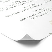 水彩バラ。フローラ結婚ドリンクバーメニュー ポスター (角)