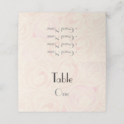 水彩バラ プレイスカード (外部開封)